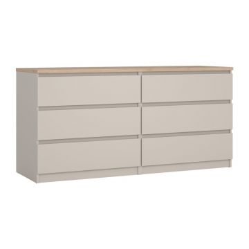 Comodă crem 154x76x50 cm Naia – Tvilum