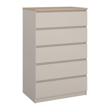 Comodă crem 77x121x50 cm Naia – Tvilum