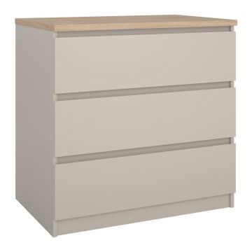 Comodă crem 77x76x50 cm Naia – Tvilum