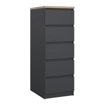 Comodă gri închis 40x111x50 cm Naia – Tvilum