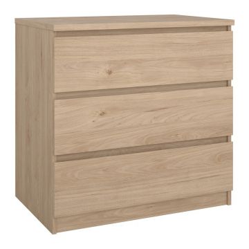 Comodă în culoare naturală cu aspect de lemn de stejar 77x76x50 cm Naia – Tvilum