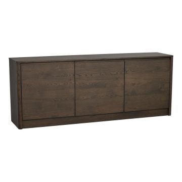 Comodă în culoare naturală închisă cu aspect de lemn de stejar 180x70x40 cm Melstone – Rowico