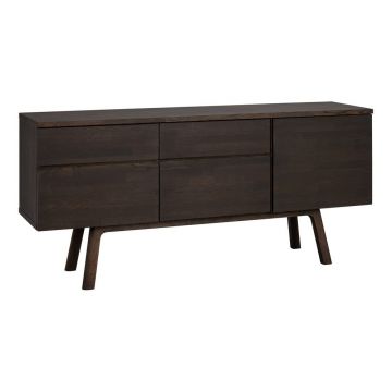 Comodă în culoare naturală închisă din lemn de stejar 170x77x42 cm Cleardale – Rowico