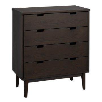 Comodă în culoare naturală închisă din lemn de stejar 75x85x38 cm Garrison – Rowico