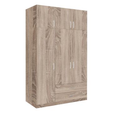 Dulap cu trei usi si sertare Royal , Sonoma 150x58x230cm - Sonoma
