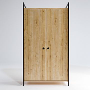 Dulap de Haine Starlex, Stejar, 100x180x40 cm - Stejar