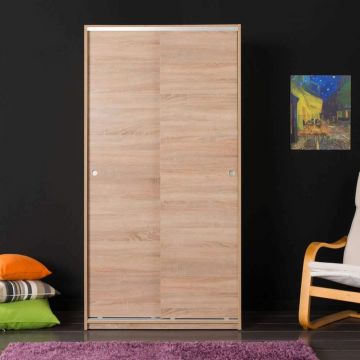 Dulap Haine SWD-402-BB-2 Home Collection® Slide Compact, 2 usi glisante, 94x182x52 cm - Natur