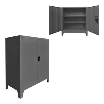 Dulap multifunctional Armon, Metal, 90x45x100 cm - Antracit
