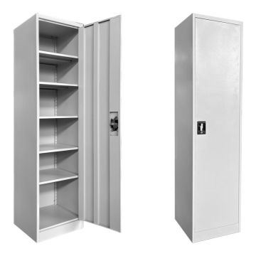 Dulap multifunctional Koya, Metal, 45x50x180 cm - Gri