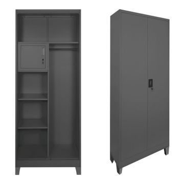 Dulap multifunctional Zogi, Metal, 70x40x190 cm - Antracit