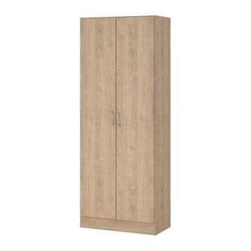 Șifonier în culoare naturală cu aspect de lemn de stejar 70x181x36 cm Focus – Tvilum