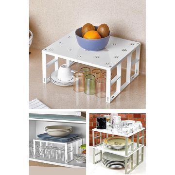 Organizator de bucatarie Kitchen Organizer 8100, Alb, 27x31x15 cm - Alb