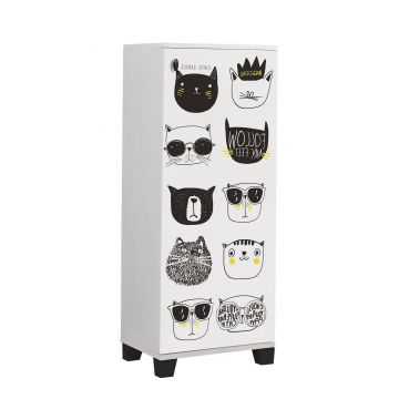 Pantofar Filinta Cats, Alb, 50x127x38 cm - Alb
