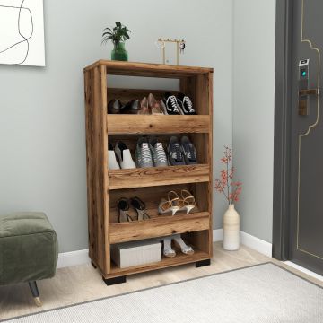 Pantofar Nasem Large, 4 Compartimente, 45x82x28 cm - Nuc
