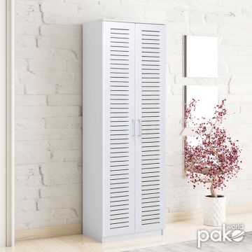 Pantofar Sante, sonoma - maro - nuc - alb - antracit, 60x37x183 cm - Alb