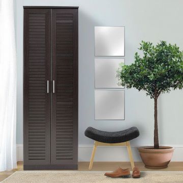 Pantofar Sante, sonoma - maro - nuc - alb - antracit, 60x37x183 cm - Nuc