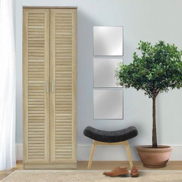 Pantofar Sante, sonoma - maro - nuc - alb - antracit, 60x37x183 cm - Sonoma