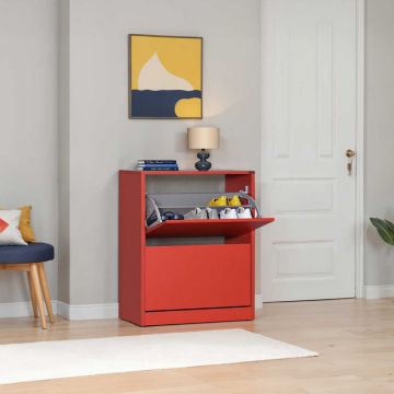 Pantofar SHC-520-BB-1 Home Collection® Max, 12 Perechi, 2 Compartimente, 73x84x26 cm - Rosu