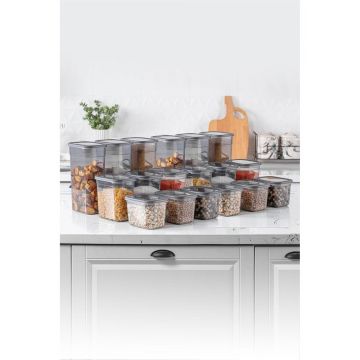 Set cutie de depozitare, Gri, 12x16.5x11.2 cm - Gri