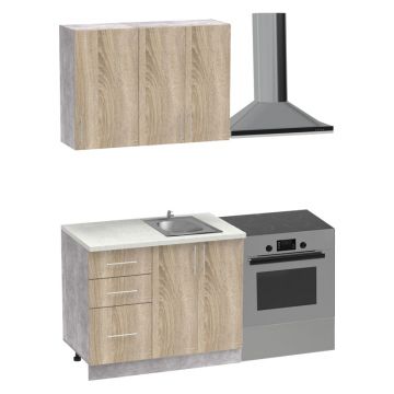 Set mobila bucatarie Festa, Sonoma, 100x60x85 cm - Stejar