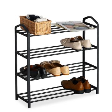 Suport Pantofi Ramon 12 Perechi, Negru, 62x20x62 cm - Negru
