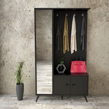 Cuier Fun, 200x192x40 cm - Negru