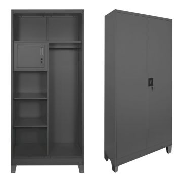 Dulap din metal, compartimentat,, Zogi, Pako, Antracit 90x45x190 cm
