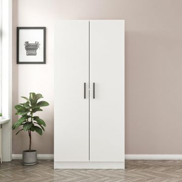Dulap Haine Kale Chain - 190, Alb, 90x190x52 cm - Alb