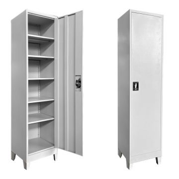 Dulap multifunctional Koya, Metal, 45x50x190 cm - Gri