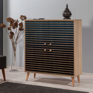 DULAP MULTIFUNCTIONAL MULTİLÜX-120 Multi Purpose Cabinet 8, Crem, 111x36x95 cm - Crem