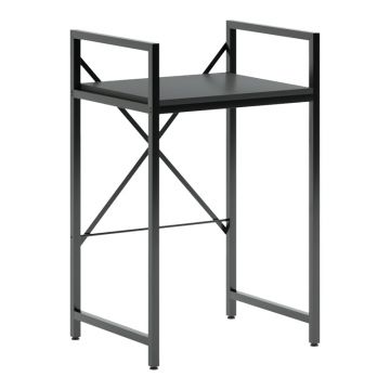 Raft suport pentru masina de spalat si uscator Delavar, Metal, 72x60x116 cm - Negru