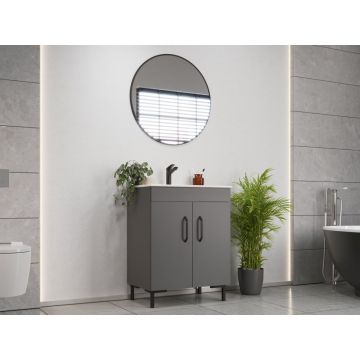 Set Masca Baie + Chiuveta 650 + Oglinda Rotunda Cavela
