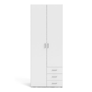 Șifonier alb 78x200 cm Space – Tvilum