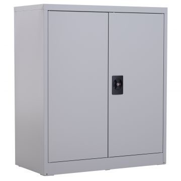 Vinsetto Dulap pentru Documente cu Raft Reglabil și Încuietoare de Siguranță, 80x40x92,5 cm, Gri | Aosom Romania